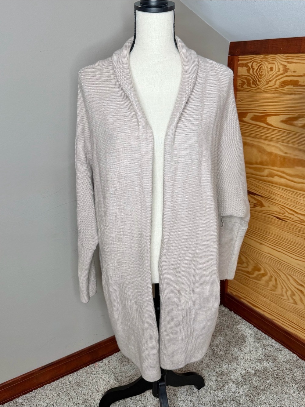MM Lafleur Morandi Knit Cardigan Sweater Almond Beige Tan XS/S Merino Wool